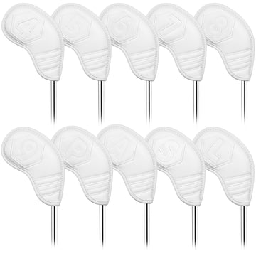 White PU Iron Cover 10pcs(4-9,P,A,S,L) Magnet